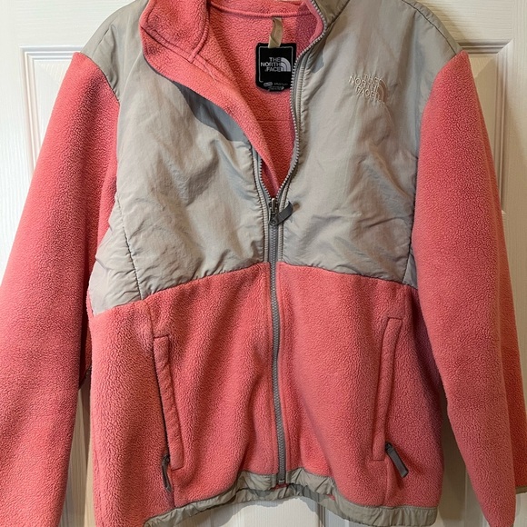 XL Girls Coral and Gray Fleece The North Face Jacket - Picture 1 of 5